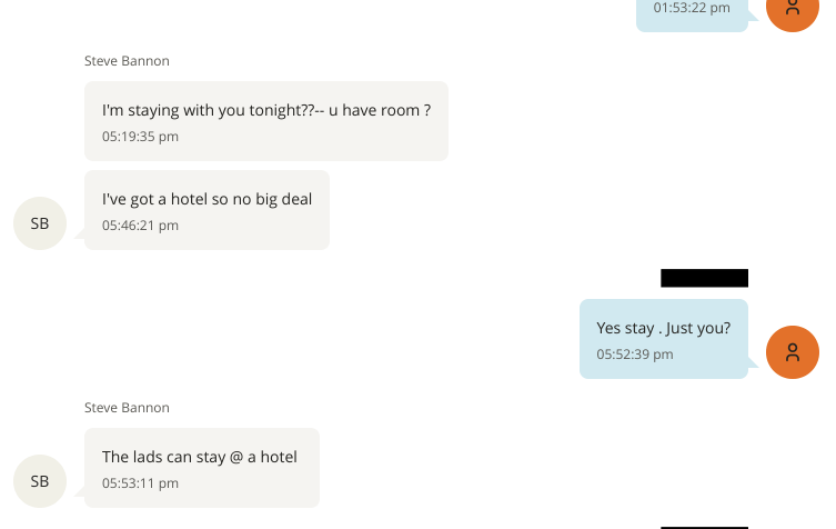 inepsteinfiles's tweet photo. Sleepovers, facials, and manipulating world leaders (Trump included) -- turns out Steve Bannon and Epstein were bffs until the end. Here are some quick chat highlights from the Epstein Files 👇 

Keep scrolling because the last one will floor you. 💀