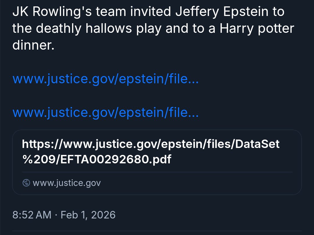 theserfstv's tweet image. JK Rowling invited the world's most notorious child trafficking pedophile to a children's play