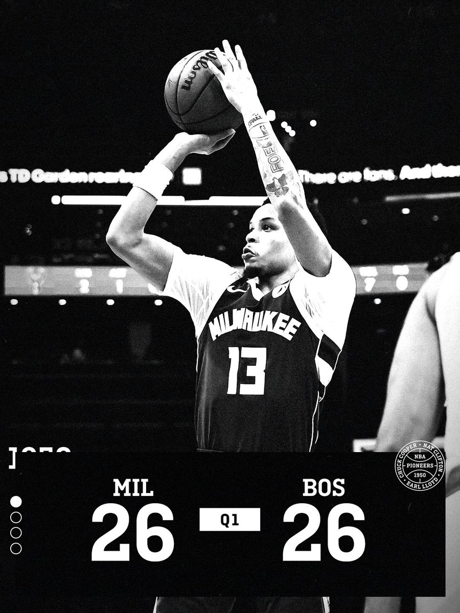 Tied after one.
Rollins has a game-high 12 points.