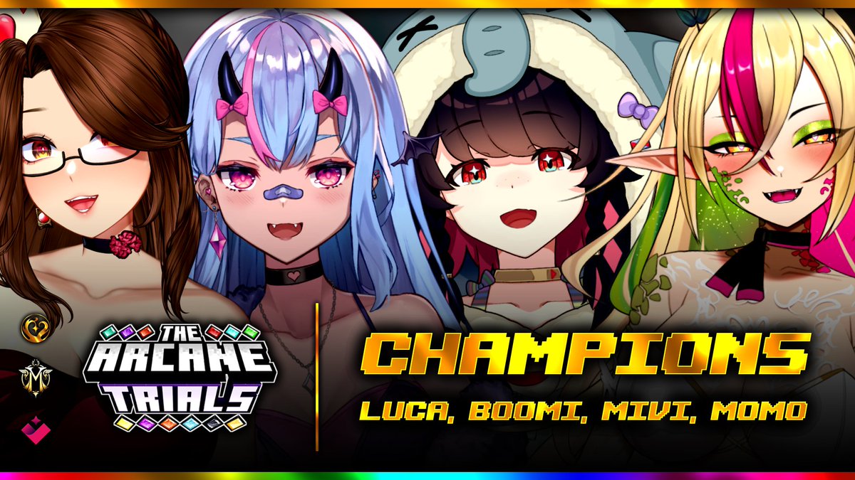 Yesterday was a blast, literally. 

Congratulations to the Survivors of The Arcane Trails!

<a href="/LucaLullaby/">LucaLullaby 🍒👑 Pegging Queen</a> &amp; <a href="/stfuboomi/">Boomi Mamana 🎀💌 【lucid ☁️】</a> 
<a href="/MiviVNU/">Mivi Aivori 🐘🍭 V&U - 1st OG Song out NOW! 💫</a> &amp; <a href="/MomoCitaVT/">Momo Cita</a>
