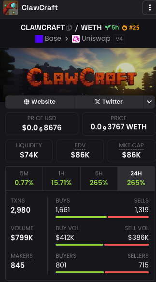 ClawCraft tweet media