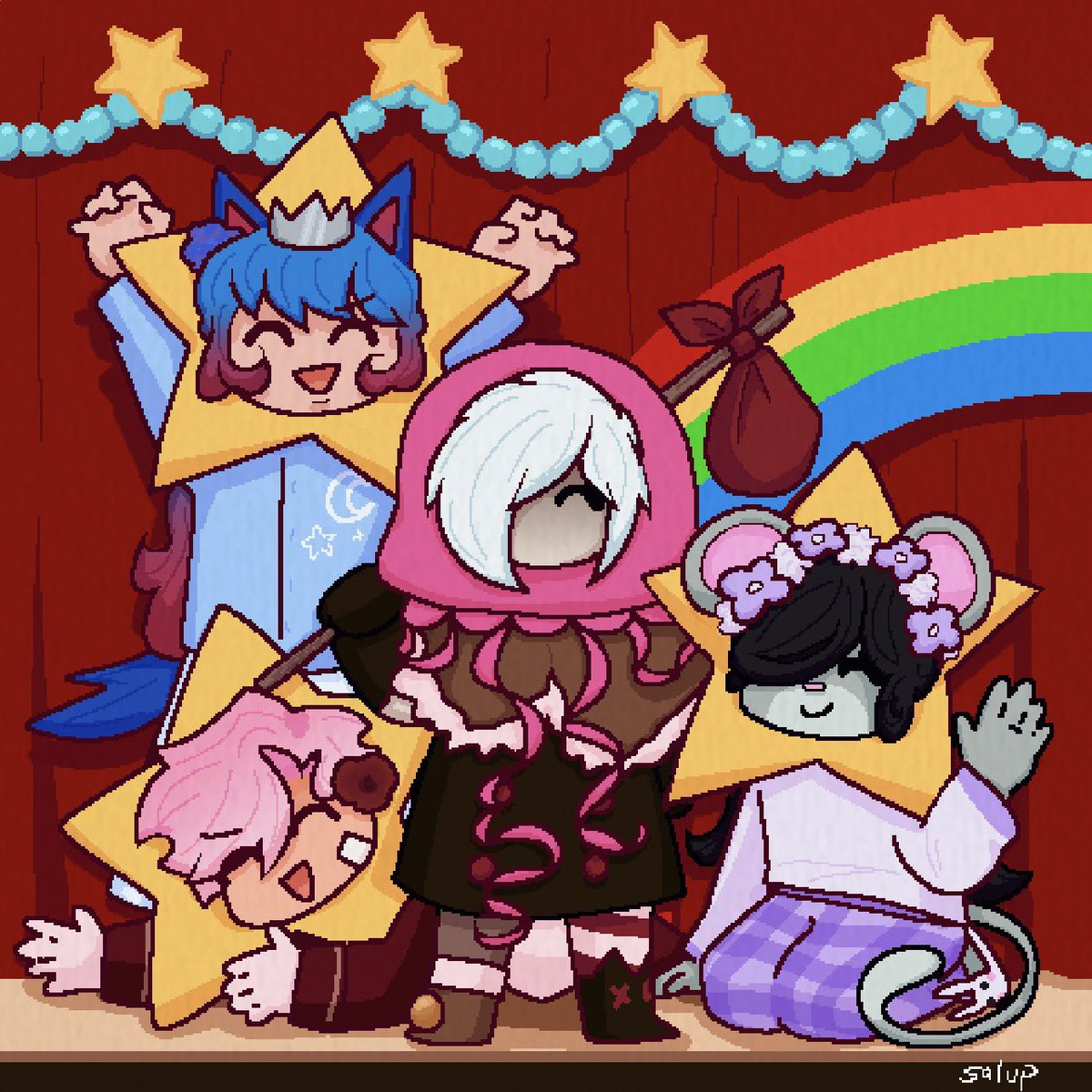 salup__'s tweet image. bon bon jellyfish planet 🩷🩵❤️💜 #flurriedlifesmp [please untag in replies]