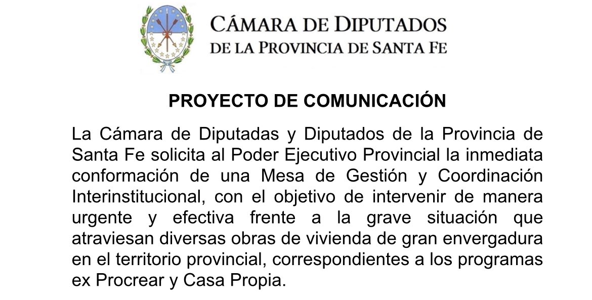 🏘️ ¡Más de 1.500 razones para actuar ya!

En la provincia de Santa Fe hay más de 1.300 viviendas inconclusas del ex Procrear y más de 200 del programa Casa Propia. Las cifras varían según los reportes, pero la situación es crítica y urgente.

🫸🏽 Es así que solicitamos la