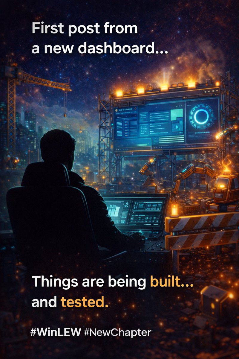 LetEveryOneWin's tweet image. First post from a new dashboard.

No announcement yet.
No details (on purpose).

Just a quiet reminder that things are being built… and tested.

More soon. 🐾💎
#WinLEW #NewChapter