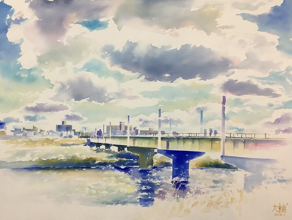 君たちの原風景 アルシュ水彩紙荒目（いっちゃんデカいブロック