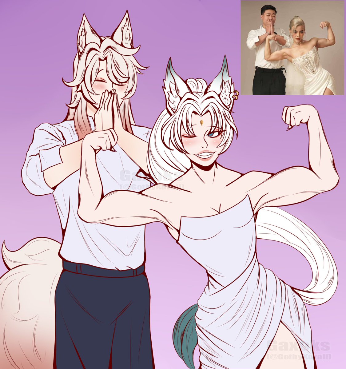 GothyKuraii's tweet image. 💪🏻🦊
#Feixiao #Jiaoqiu #HonkaiStarRail #HSRFanart