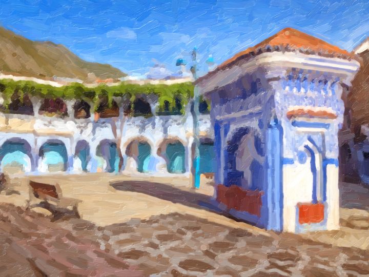 Art of the Day! "Chefchaouen". Buy at: ArtPal.com/pierivb?i=1082…