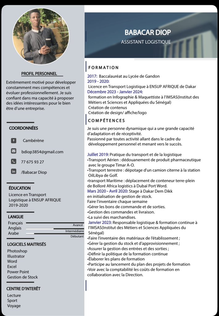 01/02/2025 01/02/2026
Cela fait un an que je suis au chômage. 
J’ai effectué plus d’une centaine de candidatures, aussi bien en ligne que par dépôt physique, sans succès jusqu’ici.
Assistant logistique
Gestionnaire de stock
Assistant administratif
Commercial
Ou tout autre domaine