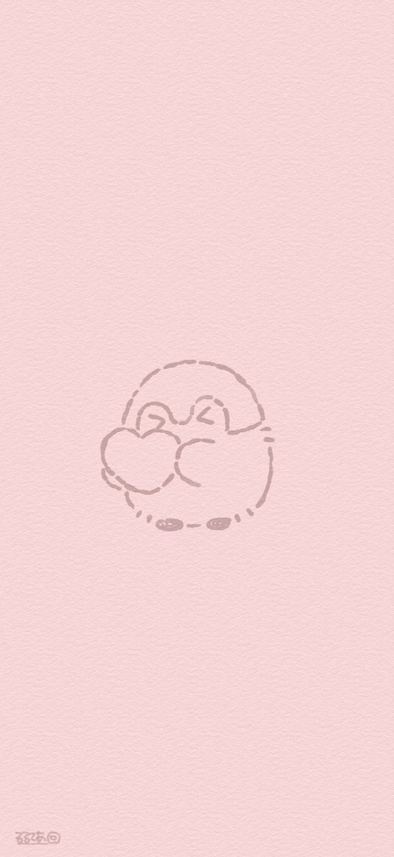 k_r_r_l_l_'s tweet image. ハートむぎゅっとピンクコウペンちゃん待ち受け