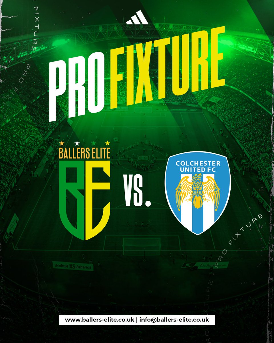 𝙋𝙍𝙊 𝙁𝙄𝙓𝙏𝙐𝙍𝙀

Tomorrow evening sees us take a squad to face <a href="/ColU_Official/">Colchester United FC</a> ⚽️🔥 

Another brilliant opportunity for our players to express themselves and enjoy another fantastic experience at a professional club! 💪🏻💚