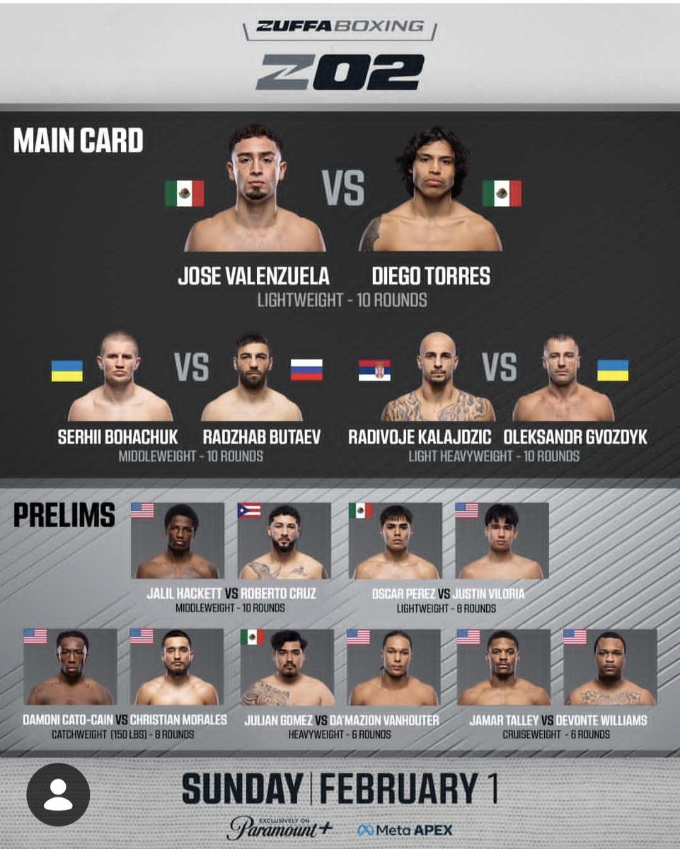 Noite de boxe na tela do <a href="/paramountplusbr/">Paramount+ Brasil</a> com o <a href="/Zuffa_Boxing/">Zuffa_Boxing</a> 02! Chego com o lendário <a href="/EduardoOhata/">Eduardo Ohata</a> às 19h30. Espero vocês!