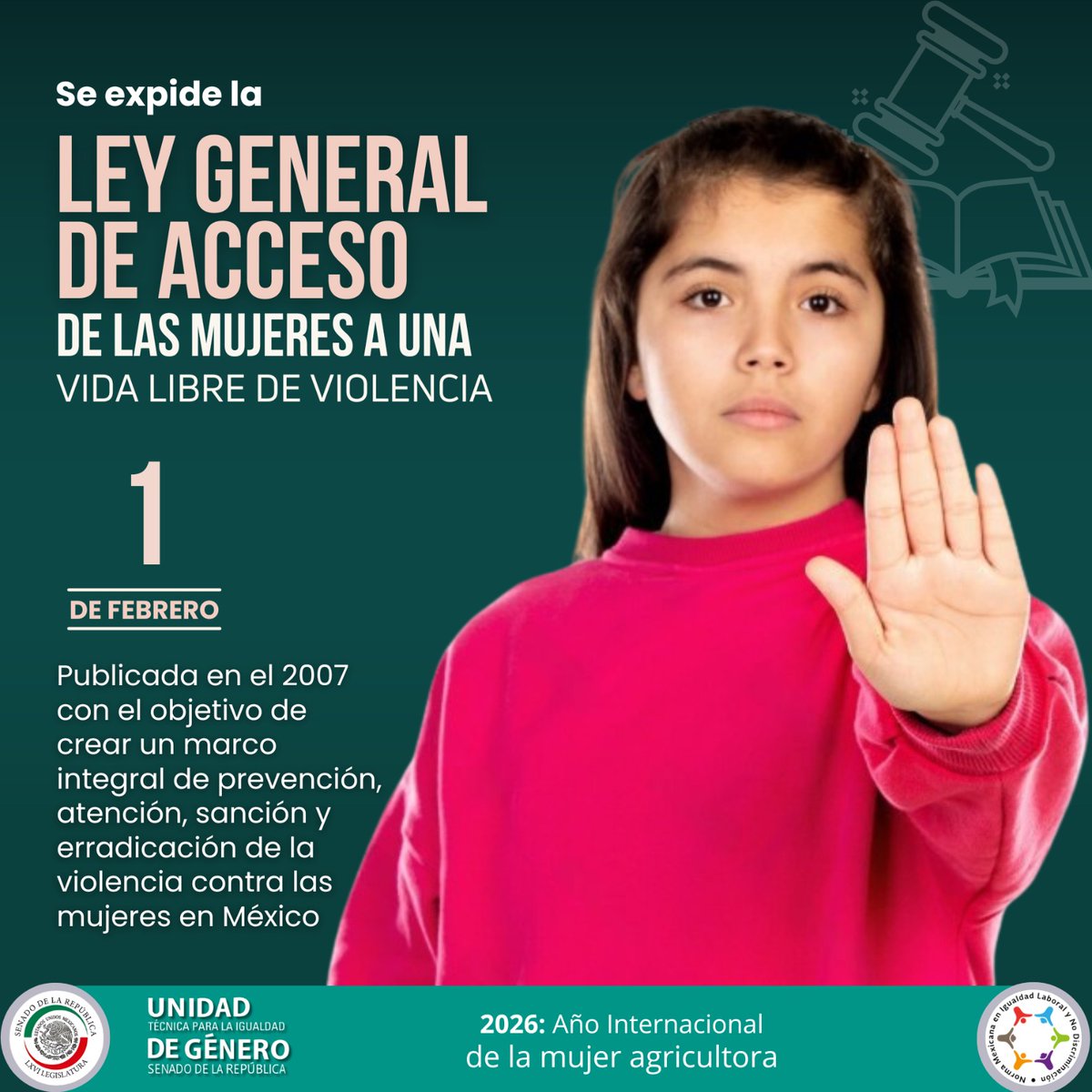 Hace 19 años, en México, se expidió la Ley General de Acceso de las Mujeres a una Vida Libre de Violencia: un compromiso con la dignidad, la vida y la justicia. 

Nombrar la violencia contra las mujeres fue un paso; erradicarla sigue siendo una urgencia colectiva.