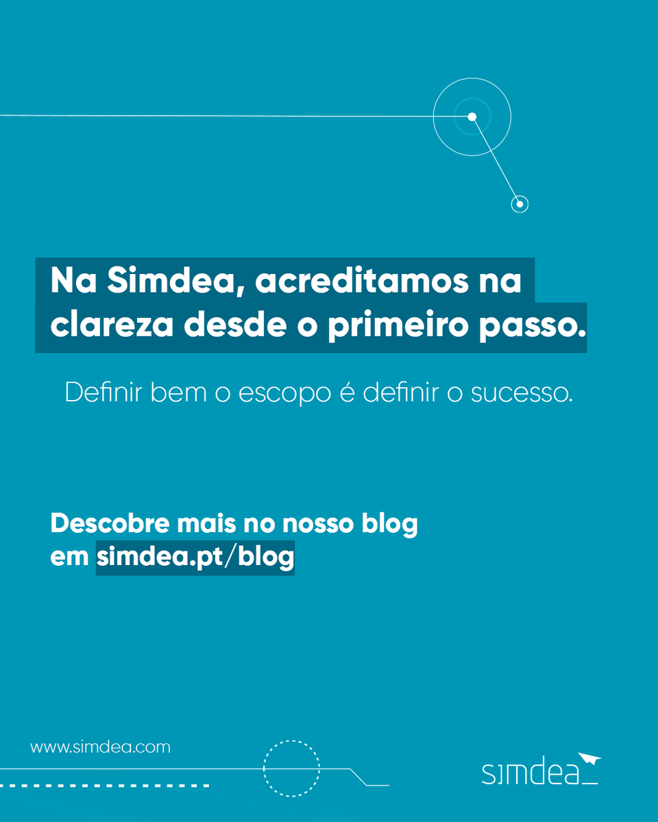Parece inofensivo. “É Só mais um botão.”

O culpado? Scope Creep.

Pequenos pedidos que crescem sem controlo e arrebentam prazos, custos e foco.

👉 Descobre como o evitar no nosso artigo simdea.pt/blog