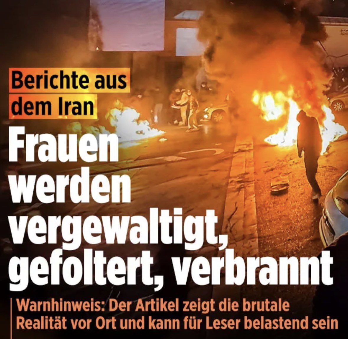 „Wir töten euch nicht. Erst vergewaltigen wir euch“

Seit dem 28. Dezember demonstrieren die mutigen Menschen im Iran gegen das brutale Mullah-Regime. Im Fokus stehen immer wieder besonders die Frauen: Sie tragen kein Kopftuch mehr, gehen zu Tausenden auf die Straße und fordern