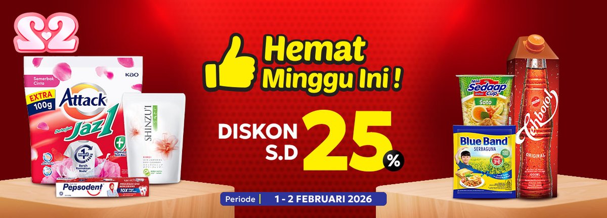 💥 Diskon s.d. 25% minggu ini!

Lagi pengen hemat? Pas banget 👀
Diskon s.d. 25% di Klik Indomaret minggu ini!
Belanja sekarang, dompet aman ✨
Yuk checkout sekarang 🛒

#KlikIndomaret #HematMingguIni #Discount