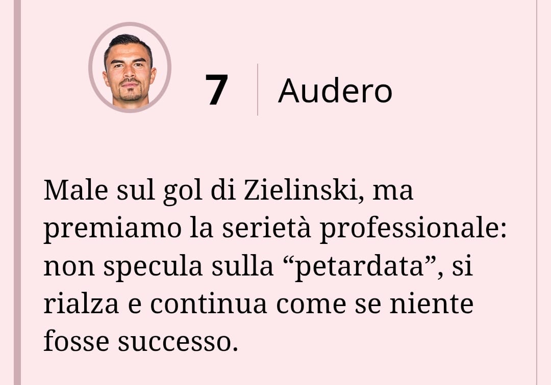"Direttore, da regolamento e precedenti con questo petardo dovrebbero vietare le trasferte ai nostri per tutta la stagione, faccia qualcosa!"

"Certo Presidente, 7 ad Audero...non specula sulla "PETARDATA"!"