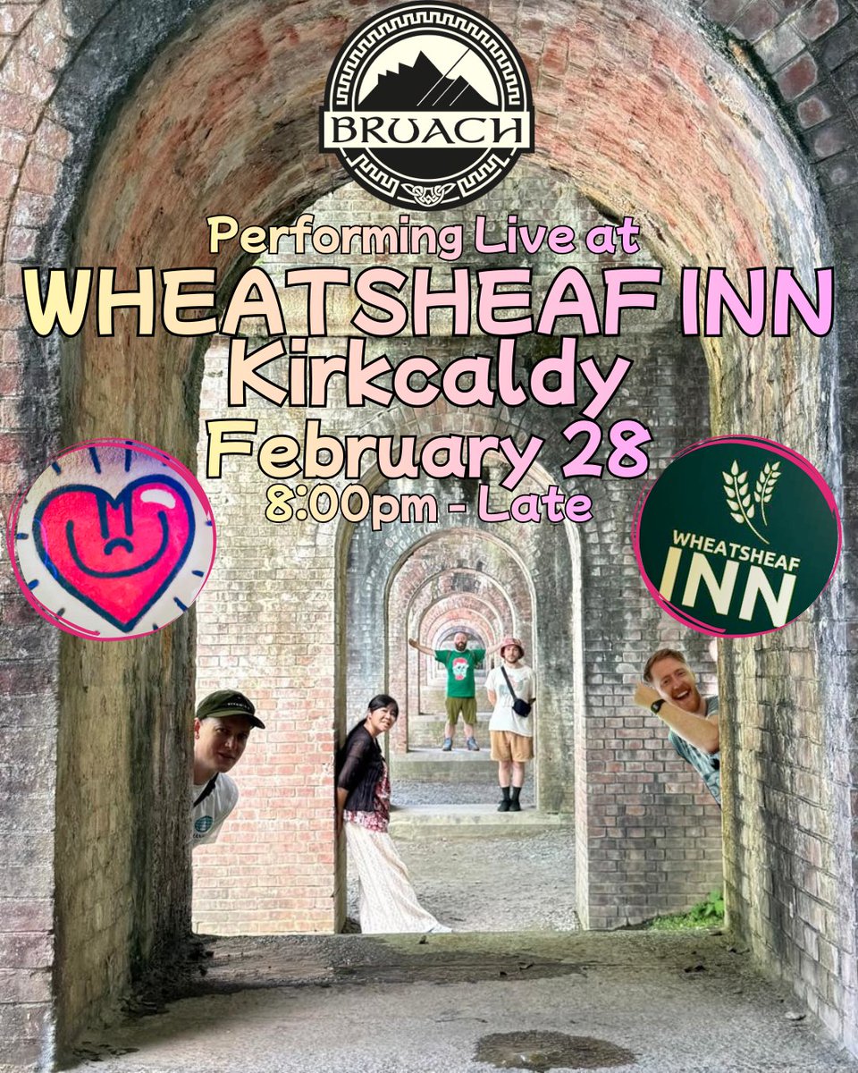 BruachBand's tweet photo. This month with Bruach, we're at
Northern Vaults in #Montrose on Feb 21st
and
The Wheatsheaf Inn #Kirkcaldy on Feb 28th
See you there! https://t.co/p097v99xBo