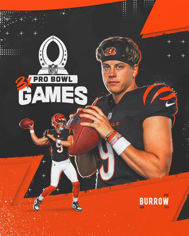 Bengals's tweet image. That's 3x Pro Joe. 

🔗: go.bengals.com/3Z7ItKp