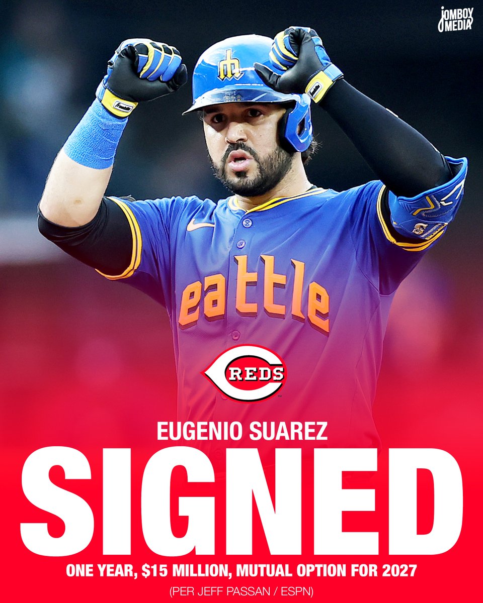 TalkinBaseball_'s tweet photo. Eugenio Suarez is headed back to Cincy, where he mashed 189 home runs from 2015-2021 https://t.co/wNYkND2YBp