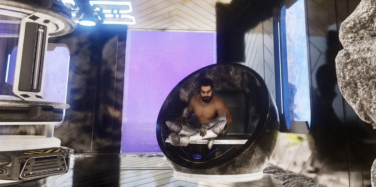 knufflesandman's tweet image. Some unique changes coming soon to Quantum: Astral! 🌌

- sleeping chamber  
- New sitting animations for chairs  
- On/off switch for chandelier + lights on decor boxes  
- Teleportation effect  

@survivetheark #playARK #ARKSurvivalAscended #ASA #ARKMods