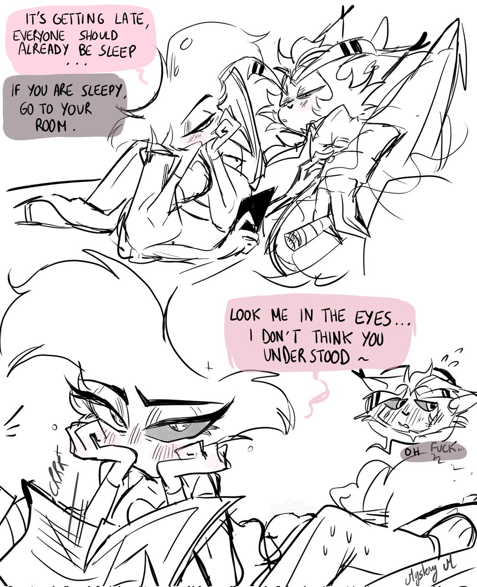 Good luck evicting the spider…

Shit… I just imagined a stupid scene where he’s hitting Angel with his newspaper like he’s trying to squash a spider, my brain is sick

#huskerdust