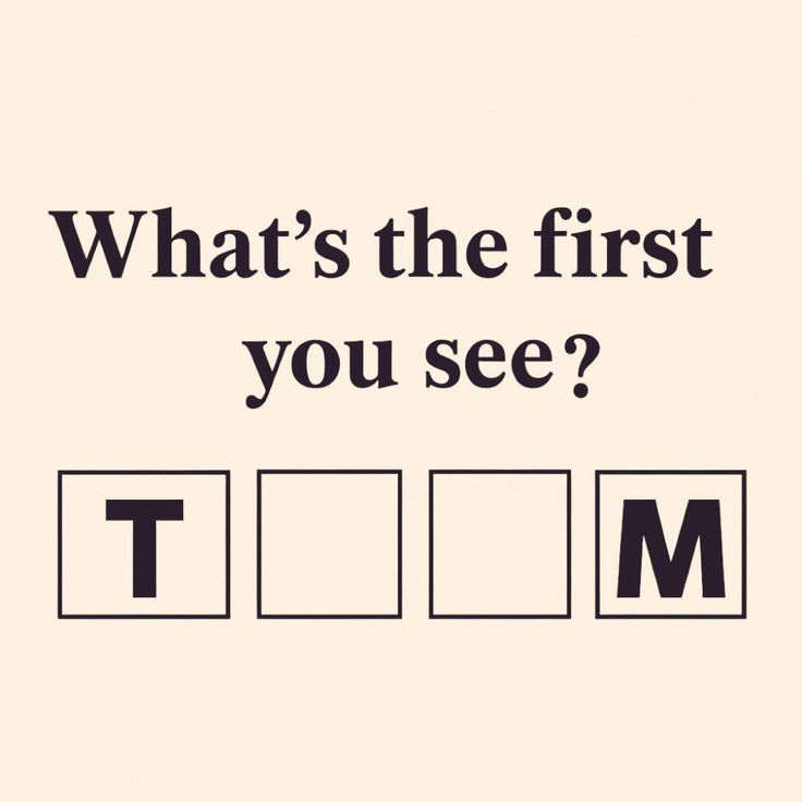 What's the first
you see?
