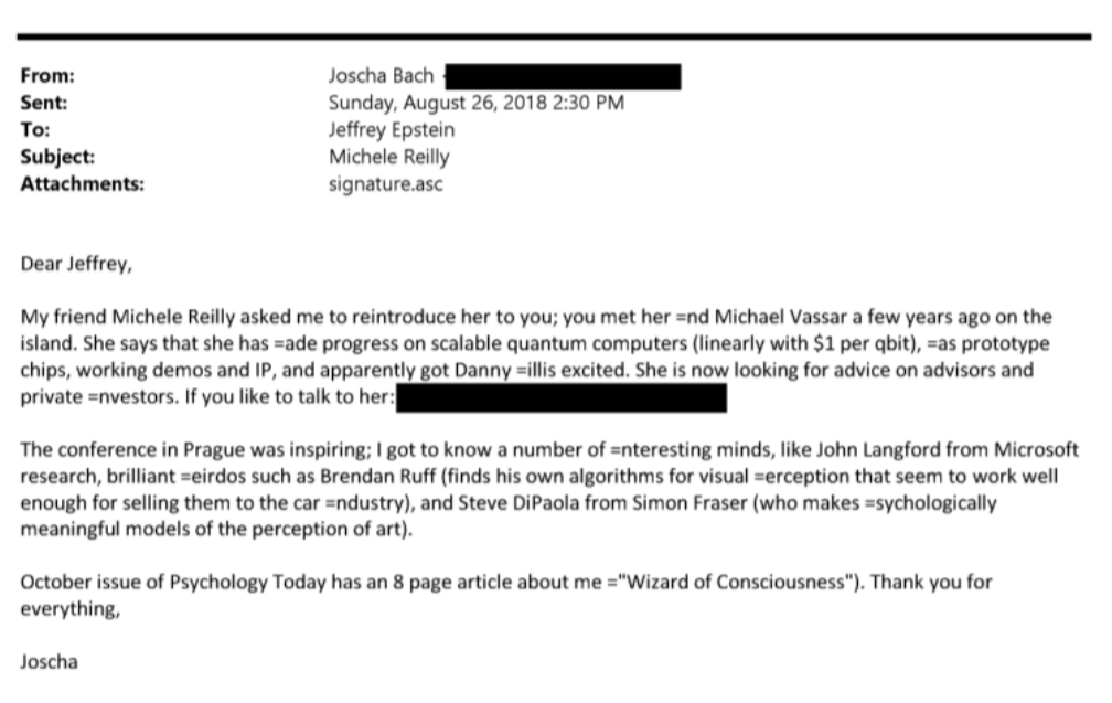 "Dear Jeffrey Epstein, I really enjoyed going to your island with Michael Vassar, ex-President of MIRI, who has definitely been to the island.

Just in case you forgot, Michael Vassar has definitely visited your island before.

XOXO, thank you for everything"