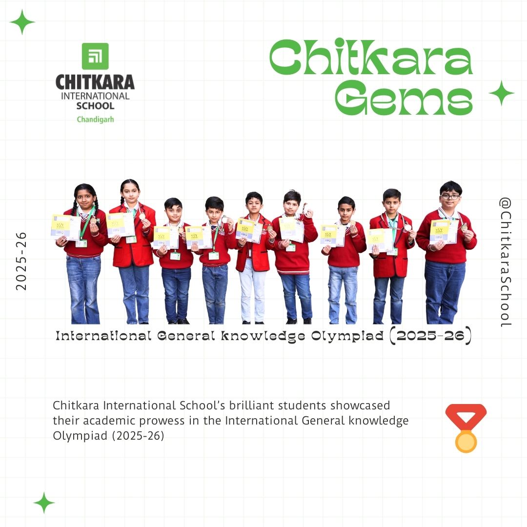 Chitkara International School’s brilliant students showcased their academic prowess in the International General knowledge Olympiad (2025-26)

#CIS #Gems #SOF #Winner #proudmoment #ChitkaraGems #ChitkaraInternationalSchool