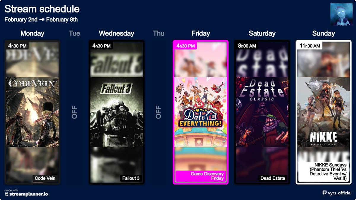 Here's the schedule! VERY VERY excited for Sunday!!