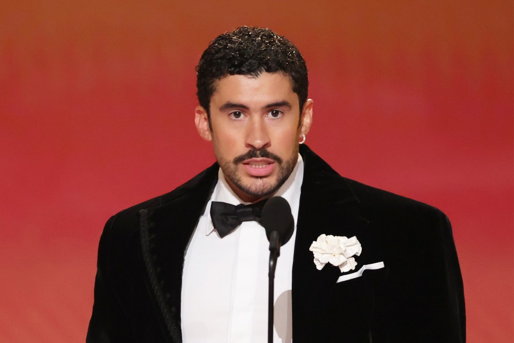 Bad Bunny takes shot at Donald Trump during his #GRAMMYs speech, saying, "Donald Trump is Hitler and immigrants are the jews."