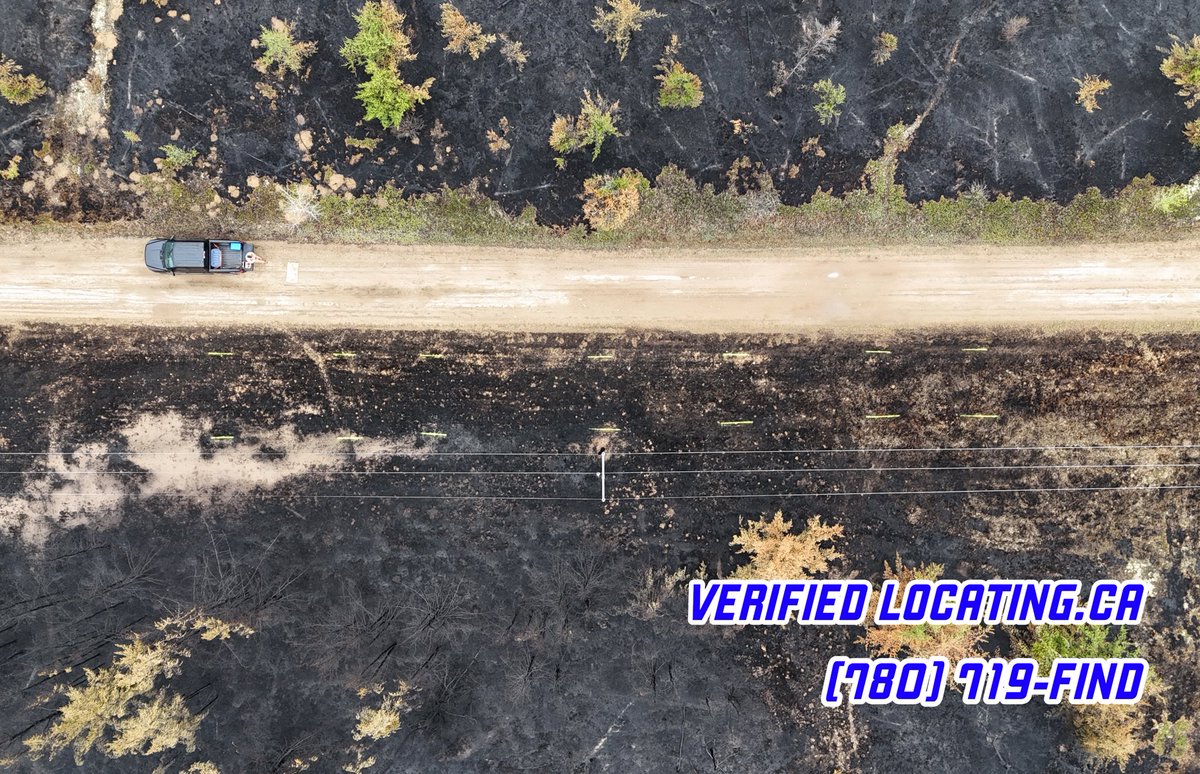 VLLocates3463's tweet photo. Locates required after forest fires last summer downed power lines. https://t.co/7yiytnbHt7