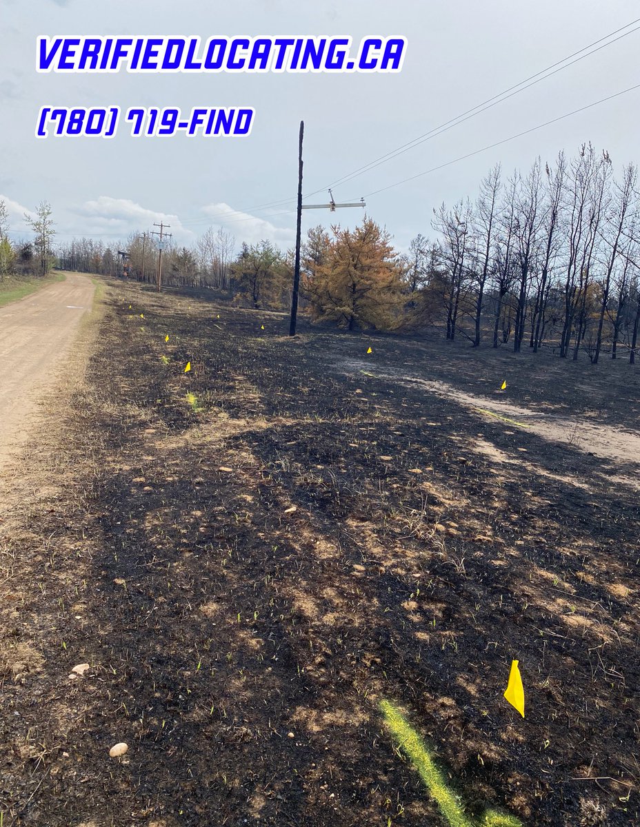 VLLocates3463's tweet photo. Locates required after forest fires last summer downed power lines. https://t.co/7yiytnbHt7