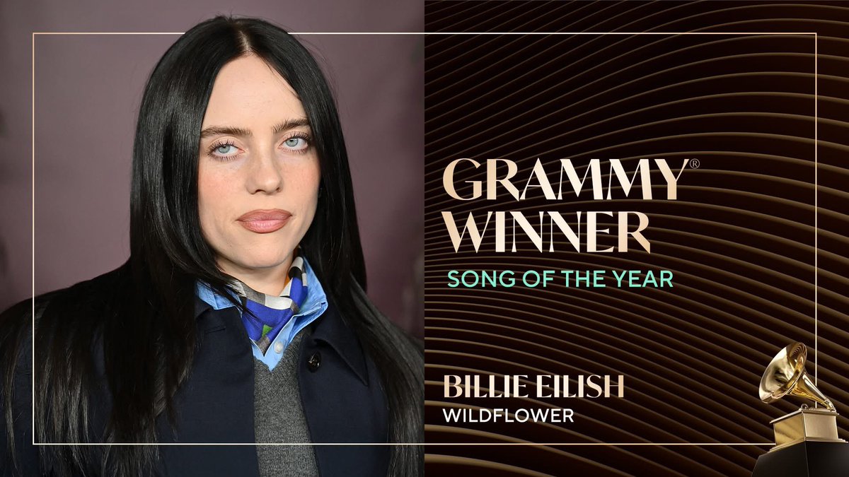 sincerely_dyl's tweet photo. AYEEEEE Billie won Song of The Year 2026 Grammy’s!! #GRAMMYs #billieeilish #SongOfTheYear https://t.co/4XlSSlnObZ
