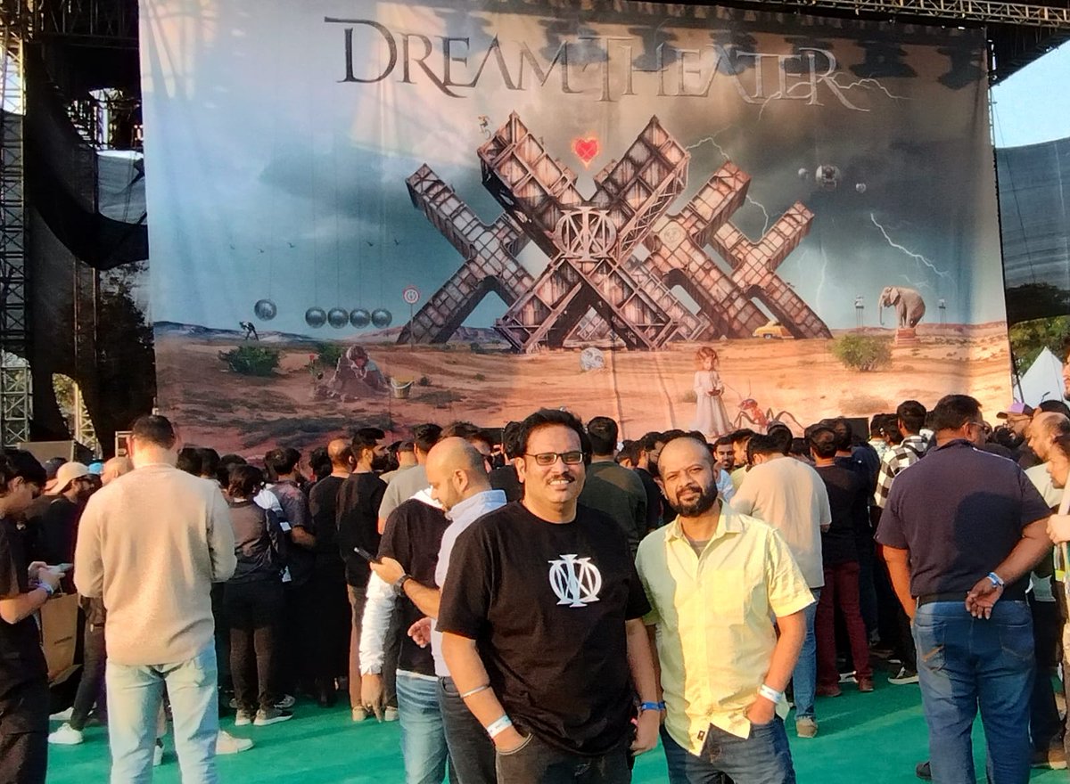DualityTheBand's tweet photo. Duality at a mega event -Dream Theater live in Bengaluru. 30th January 2026! @metalmanoj @captain_catpain https://t.co/CLBbw4sera