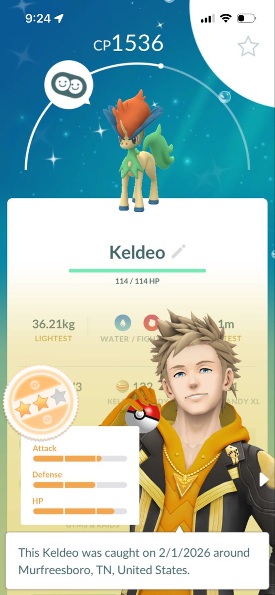 Well this kinda suxs, I mean I can only get one, right? Not to mention I did actually PAY for it….yet I get screwed with the IV’s? It’s really too bad the for these type of Mythical Pokemon (paid research) that they don’t have better IV floors.