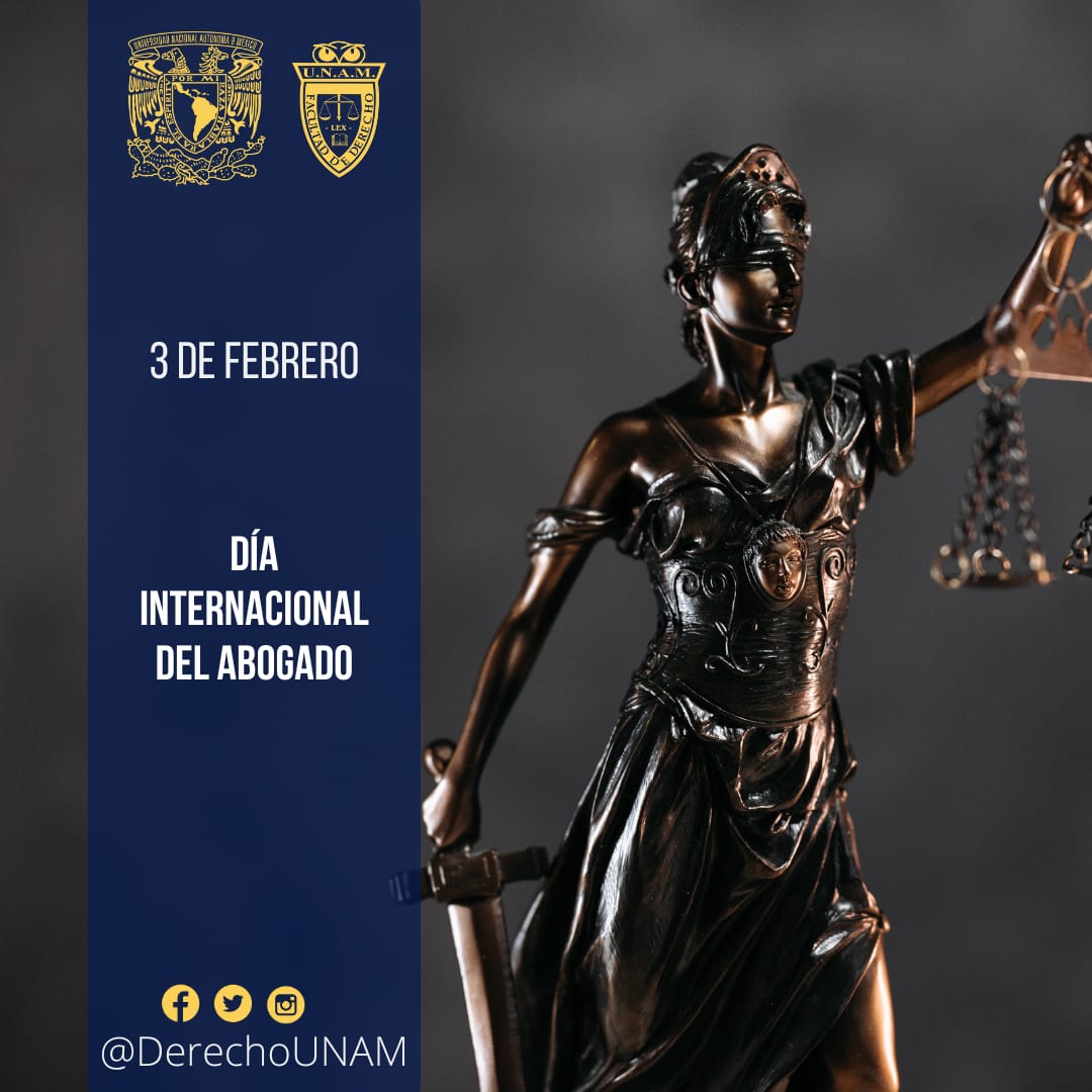 🧑🏼‍⚖️📚🌎 #UnDíaComoHoy 3 de febrero, se conmemora el #DíaInternacional del Abogado, una fecha para reconocer la labor de quienes ejercen la abogacía en la defensa de la legalidad, la justicia y los derechos humanos.