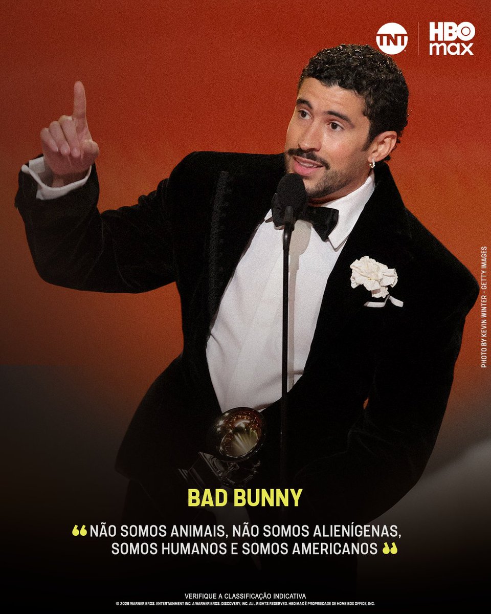 TNTbr's tweet image. Hoje o Bad Bunny levantou decidido a hablar 🗣️.

#Grammys #GrammysTNT