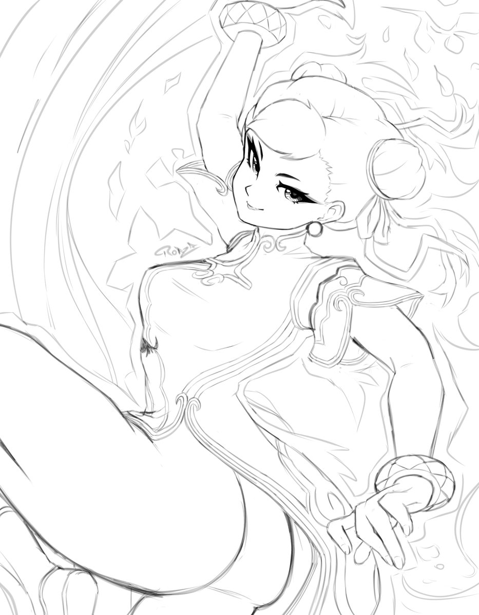 rotzedust_'s tweet image. Chun-Li ~ ✨

it's been a while since i've drawn any fanart ideas, let's sketch what works out! ^^