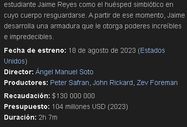 rodrig0ss1's tweet photo. @ArtsMayito @FiorenzaMumu @HeartOfSword16 bueno como te digo la sobresaturacion del entrenimiento de superheroes ademas de la incorporacion de personajes poco populares formaron una muy mala combinacion en tema de taquilla y blue beetle no la dirigio gunn ademas la pandemia ya seso a mediados del 2022 https://t.co/IJ5Hmvdg3l