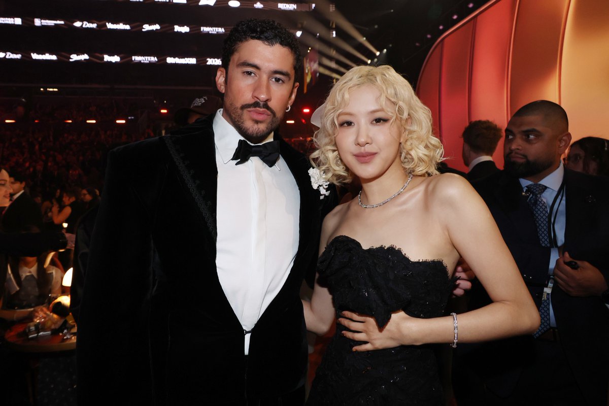 Bad Bunny and Rosé at the #GRAMMYs