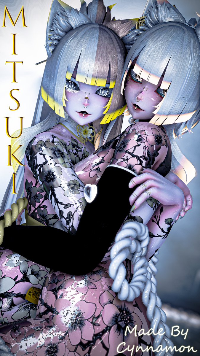 cynnamonz's tweet image. The touch of your skin, the smell of your perfume~

My upcoming avatar, Mitsuki!
@PhantasmKatsu
#VRChat 
📸by @ZevdiVRC
