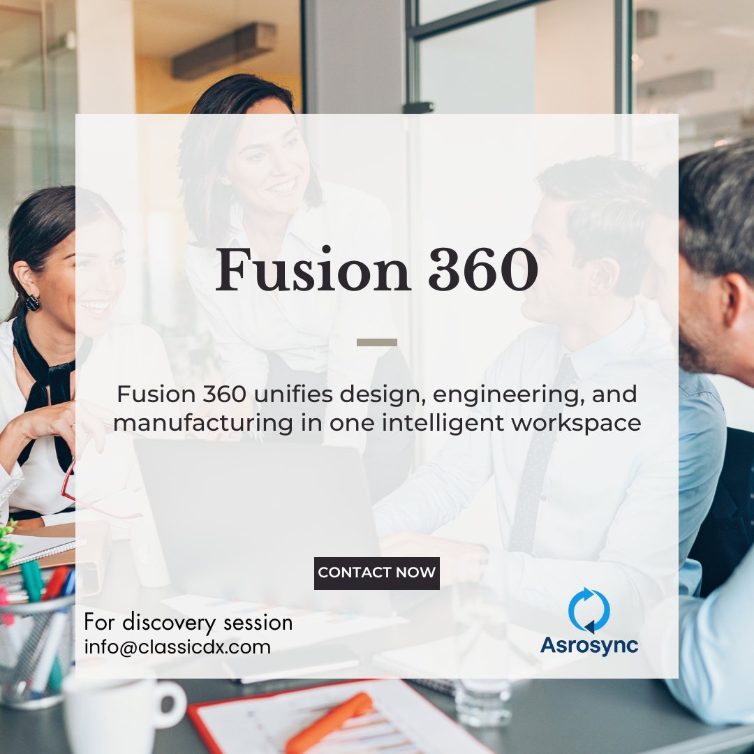 AsroSync's tweet image. Fusion 360 brings design, engineering, and manufacturing together in one intelligent workspace.

For more details visit asrosync.com or call +1 470 707 2943