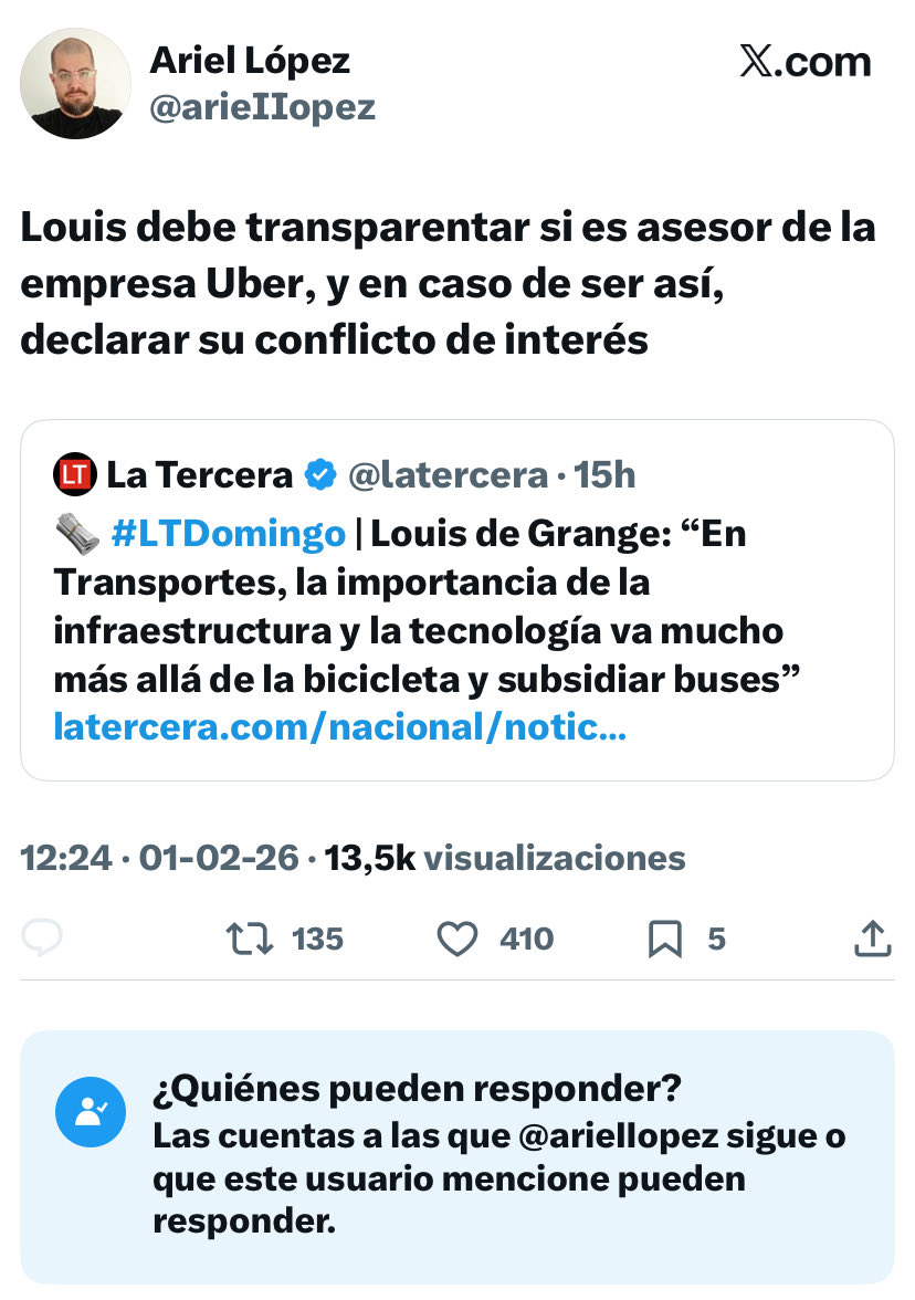 La situación de Ministro Juan Carlos Muñoz y a través de una empresa de su propiedad que se llama SHIFT, asesora a un operador del sistema (Metbus) y tiene que ver con un centro financiado por la empresa Volvo que, obvio, promueve la compra de buses, fue transparentada?