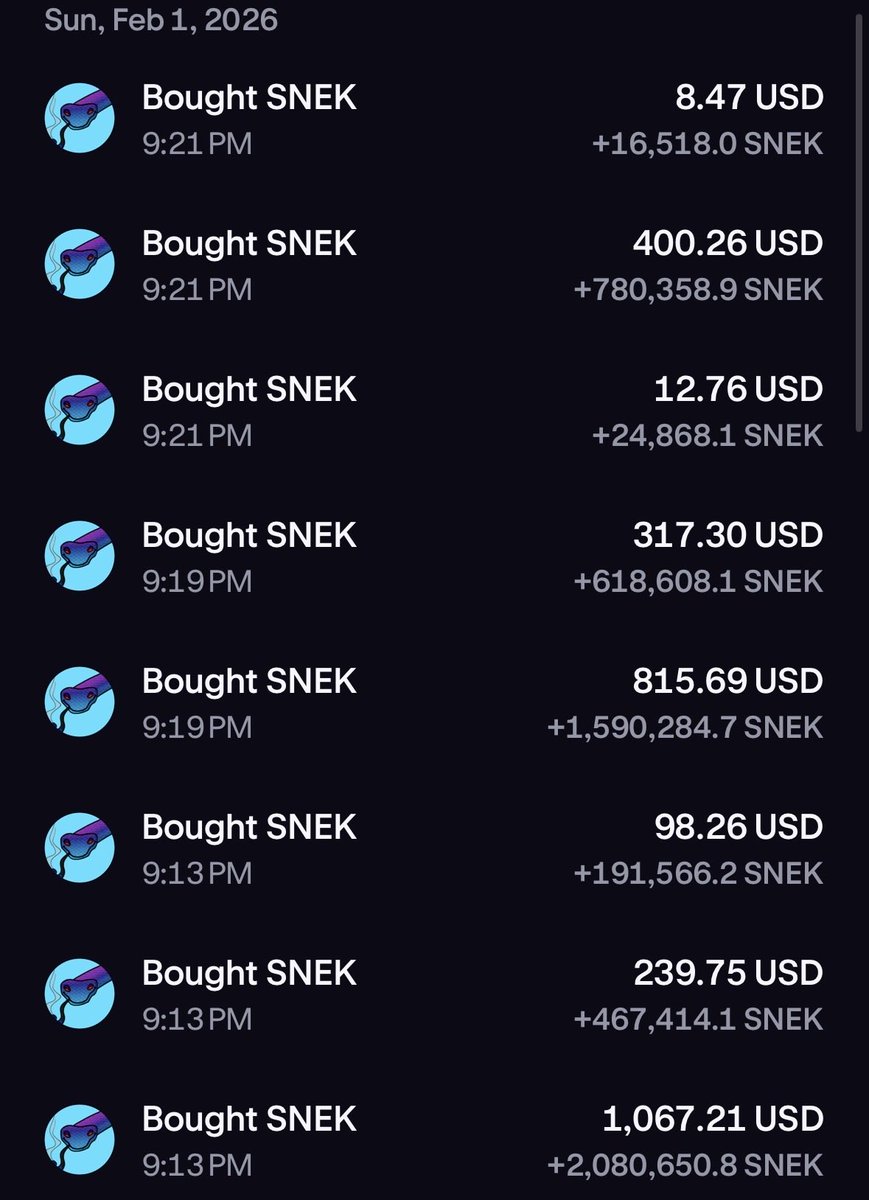 Maxwell_Maher's tweet image. Just bought 50M Snek 

Haven’t bought in a while but all of the reasons I originally invested have only improved so here we are