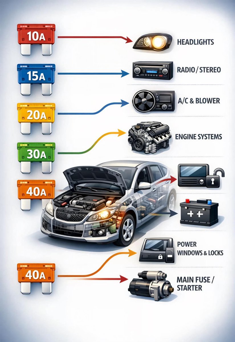 Some basic information about fuse in car. At