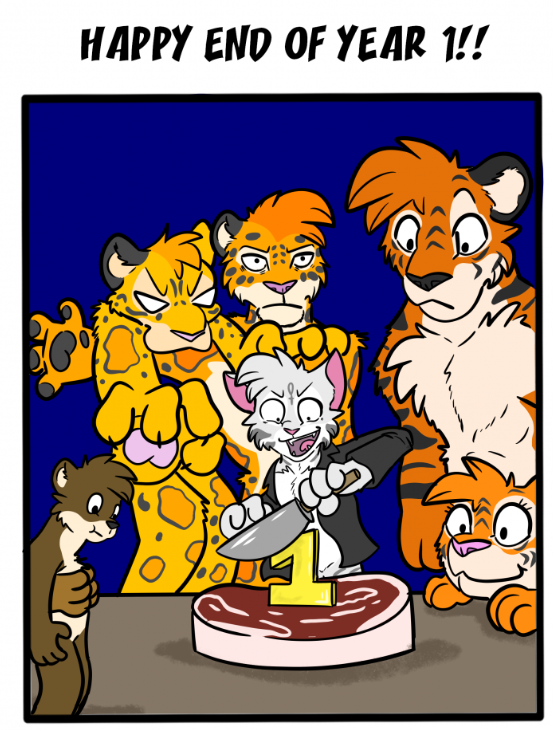 ReplyingAt3am's tweet photo. Life in Stripes is officially a year old!!! #comic #webcomic #TFTuesday  I'm shocked it's made it this far https://t.co/CoVA2GkG7i