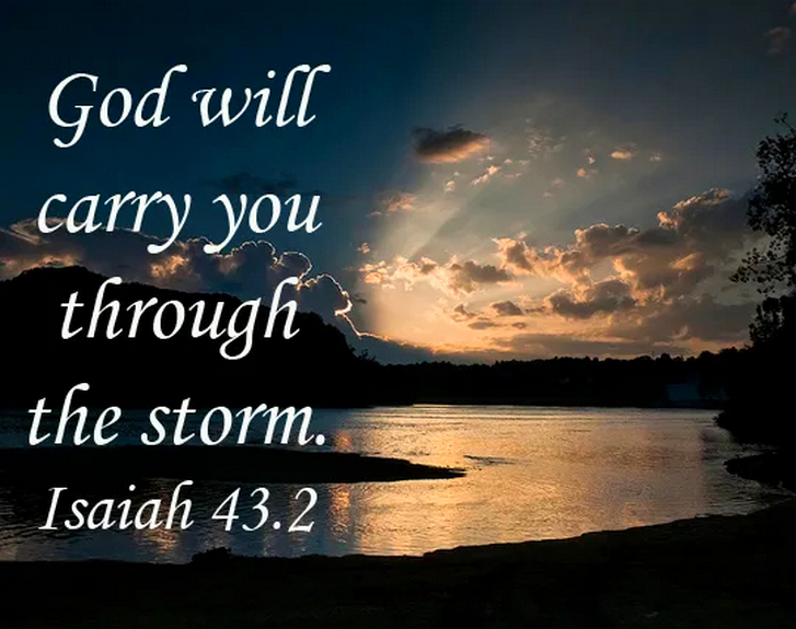 Regardless of whatever situation has been weighing heavily on your soul - physical or emotional - God Will Carry You Through The Storm - Always #GodsWord #Bible #Spiritual #HelpIsHere #Growth #Believe #Positivity #Hope #Faith #Renewal #NewStart