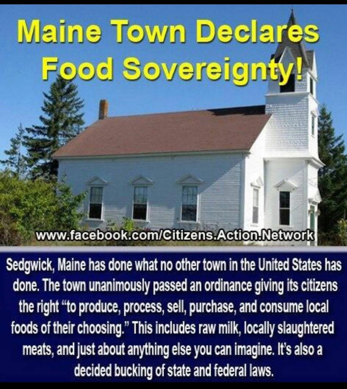 <a href="/WallStreetApes/">Wall Street Apes</a> Have your community declare 'food sovereignty zones' and that over rides state and federal rules !