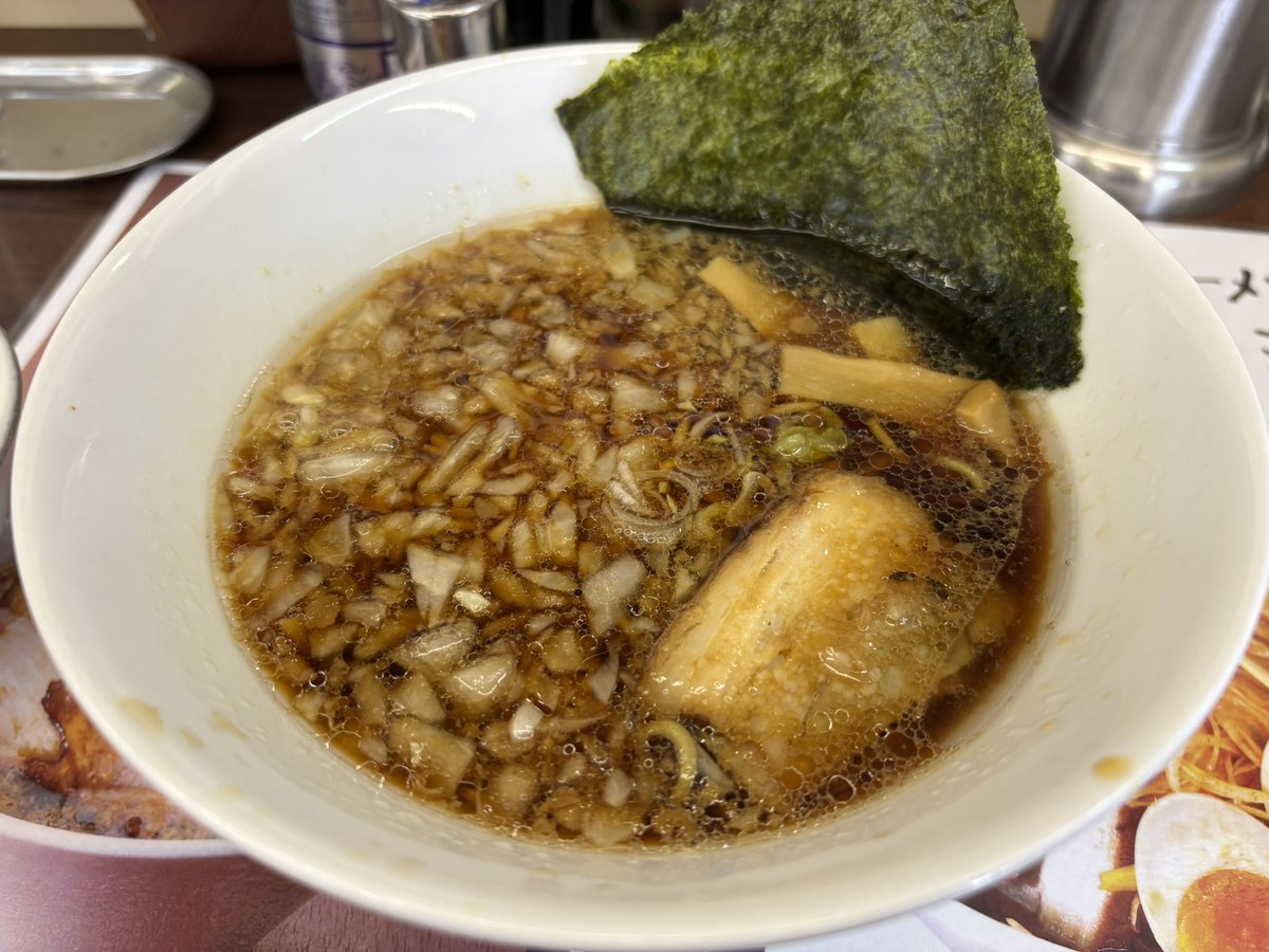 初めて食べる竹岡式🍜 #竹岡屋