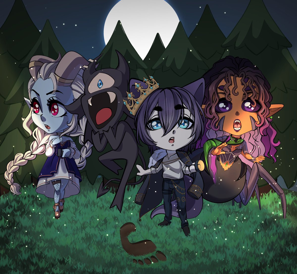 in honor of our apprentices joining the team our lovely moderator Jur commisioned a piece from <a href="/AkumaPastel/">PastelAkuma ❤️ Commissions : OPEN</a> :)